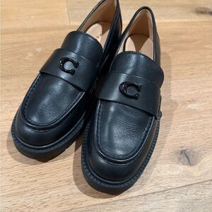 Coach Black Leather Loafers